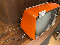 Draagbare zwart-wittelevisie, erres, 126131/14z, oranje - afbeelding 2 van  5