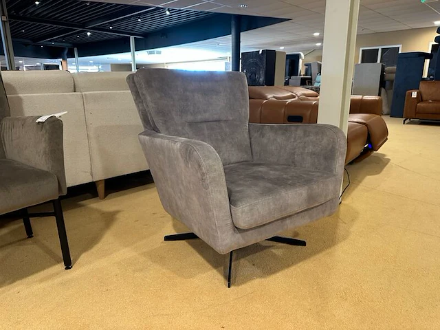 Draai fauteuil, donkergrijs - afbeelding 3 van  5