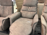 Draai fauteuil elektrisch oscar, microvezel taupe - afbeelding 5 van  6