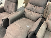Draai fauteuil elektrisch oscar, microvezel taupe - afbeelding 6 van  6
