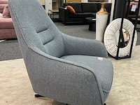 Draai fauteuil frankrijk, geweven navy blauw - afbeelding 1 van  5