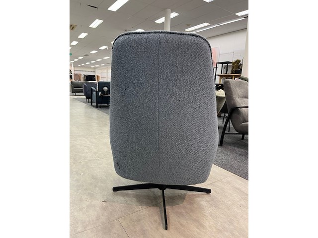 Draai fauteuil frankrijk, geweven navy blauw - afbeelding 2 van  5