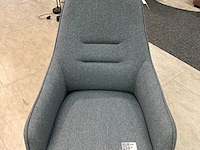 Draai fauteuil frankrijk, geweven navy blauw - afbeelding 3 van  5