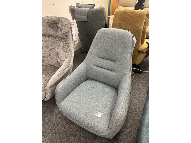 Draai fauteuil frankrijk, geweven navy blauw - afbeelding 5 van  5