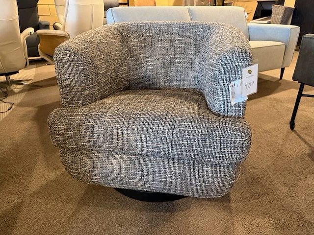 Draai fauteuil grijs/blauw - afbeelding 2 van  6