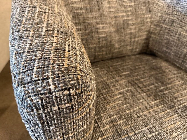 Draai fauteuil grijs/blauw - afbeelding 5 van  6