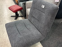 Draai fauteuil jordi, geweven, antraciet - afbeelding 2 van  6