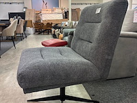 Draai fauteuil jordi, geweven, antraciet - afbeelding 3 van  6