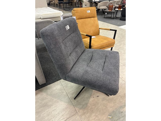 Draai fauteuil jordi, geweven, antraciet - afbeelding 5 van  6