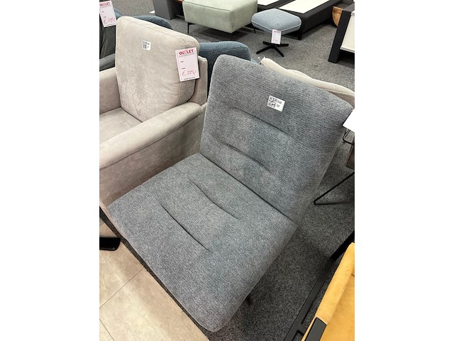 Draai fauteuil jordi, geweven, antraciet - afbeelding 6 van  6