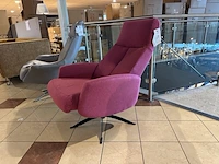 Draai fauteuil knudsen, rose / paars - afbeelding 2 van  7