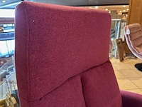 Draai fauteuil knudsen, rose / paars - afbeelding 4 van  7