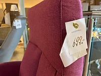 Draai fauteuil knudsen, rose / paars - afbeelding 5 van  7