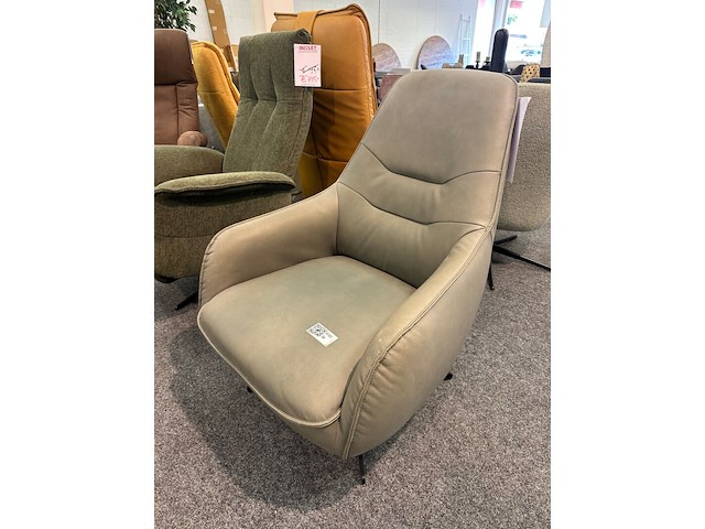 Draai fauteuil lars, microvezel olijf groen - afbeelding 2 van  2