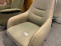 Draai fauteuil lars, microvezel olijf groen - afbeelding 2 van  2