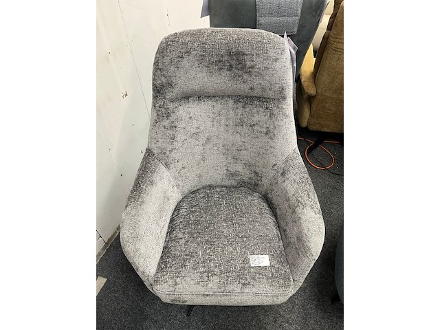 Draai fauteuil mart, geweven antraciet - afbeelding 1 van  4