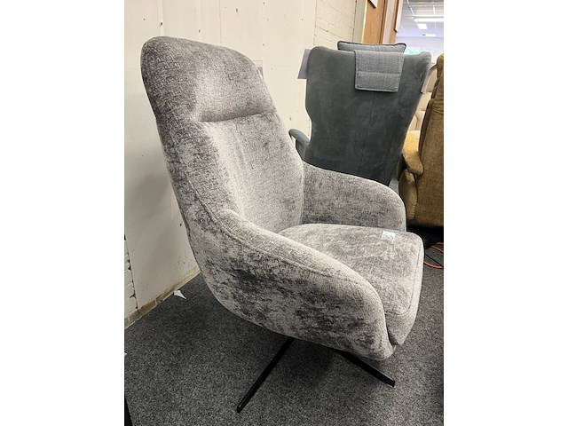 Draai fauteuil mart, geweven antraciet - afbeelding 2 van  4