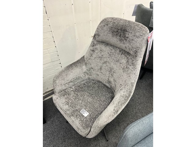 Draai fauteuil mart, geweven antraciet - afbeelding 3 van  4