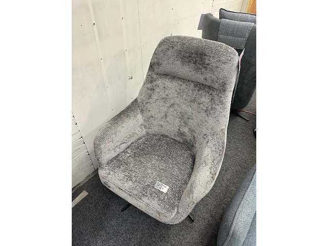 Draai fauteuil mart, geweven antraciet - afbeelding 4 van  4