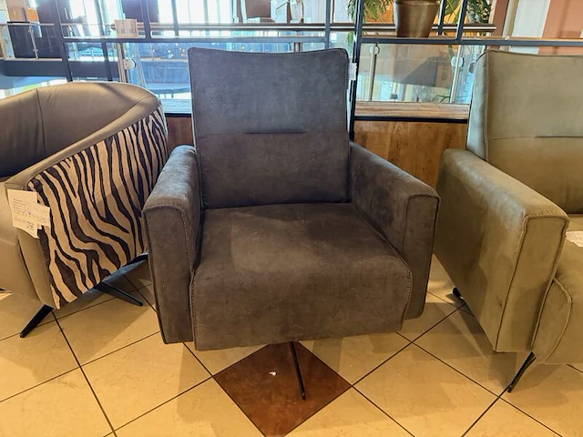 Draai fauteuil sitdesign, antraciet - afbeelding 2 van  5