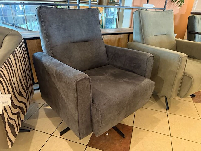Draai fauteuil sitdesign, antraciet - afbeelding 3 van  5
