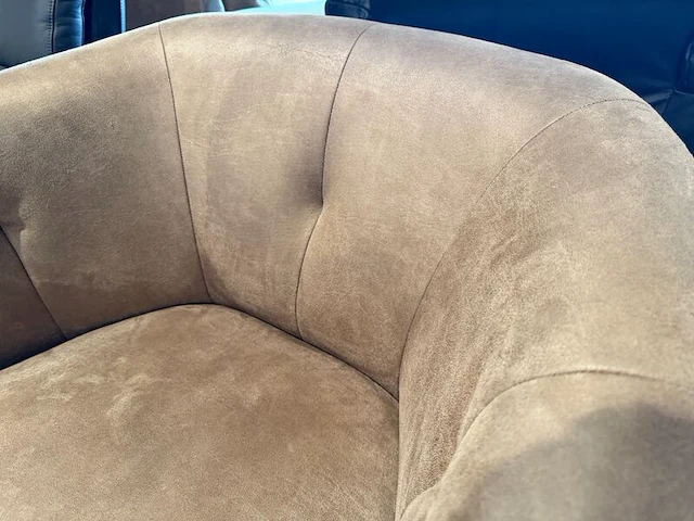 Draai fauteuil sitdesign, licht bruin / taupe - afbeelding 4 van  5