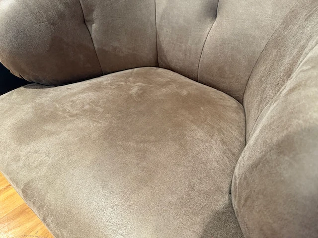 Draai fauteuil sitdesign, licht bruin / taupe - afbeelding 5 van  5