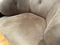 Draai fauteuil sitdesign, licht bruin / taupe - afbeelding 5 van  5