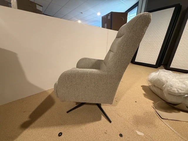 Draai fauteuil sitdesign, taupe - afbeelding 4 van  5