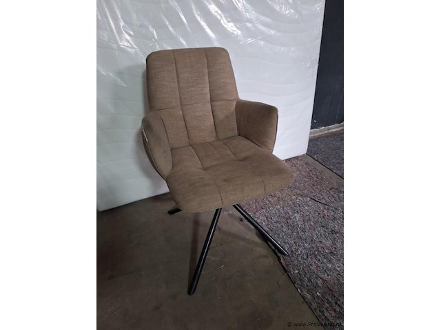 Draaibare eetkamerstoel met armleuning - ca. 58x60x85 cm - afbeelding 1 van  4