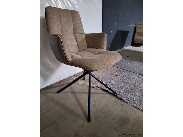 Draaibare eetkamerstoel met armleuning - ca. 58x60x85 cm - afbeelding 4 van  4