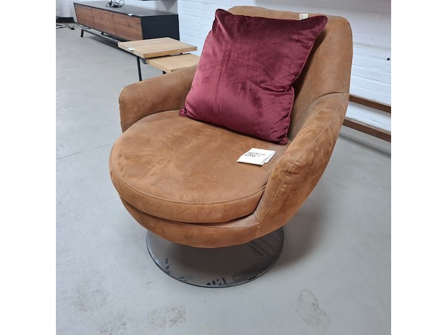 Draaibare fauteuil bruin - afbeelding 1 van  5