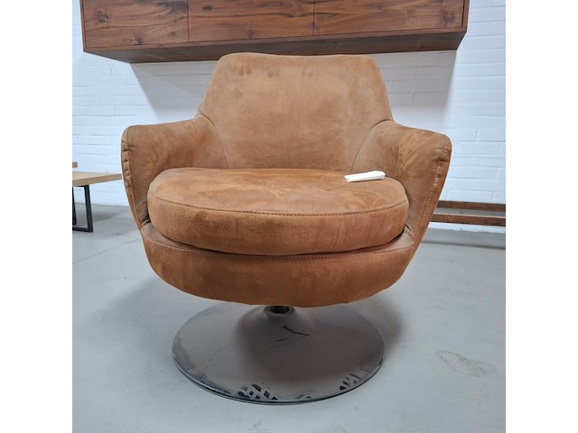 Draaibare fauteuil bruin - afbeelding 3 van  5