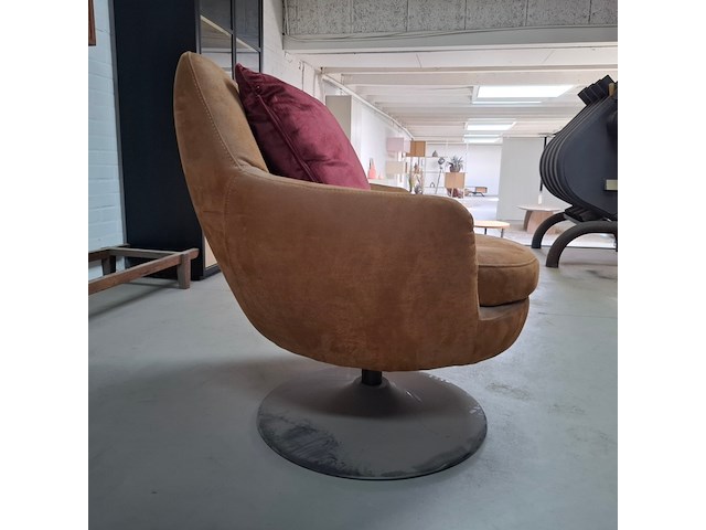 Draaibare fauteuil bruin - afbeelding 4 van  5