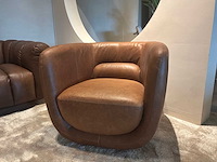 Draaibare leren fauteuil - afbeelding 4 van  9