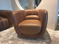 Draaibare leren fauteuil - afbeelding 5 van  9