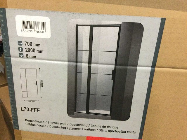 Draaideur met vast deel - 70x200 cm - afbeelding 2 van  3