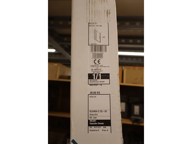 Draaideur met vast paneel novellini, n01 2p 97, zilver - afbeelding 3 van  4