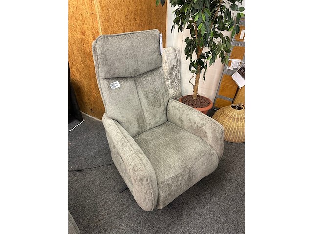Draaifauteuil elektrisch floor, geweven, antraciet - afbeelding 1 van  3