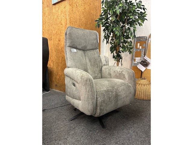 Draaifauteuil elektrisch floor, geweven, antraciet - afbeelding 2 van  3