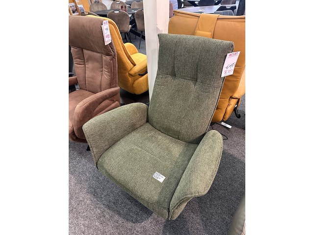 Draaifauteuil elektrisch jasper, geweven groen - afbeelding 3 van  5