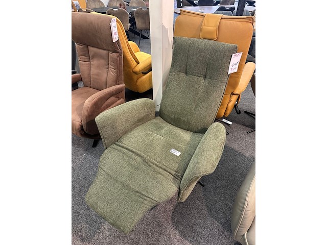 Draaifauteuil elektrisch jasper, geweven groen - afbeelding 4 van  5