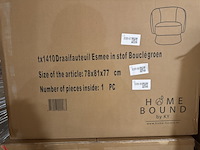 Draaifauteuil, home bound by ky, esmee, bouclégroen - afbeelding 6 van  6