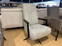 Draaifauteuil, wit/grijs
