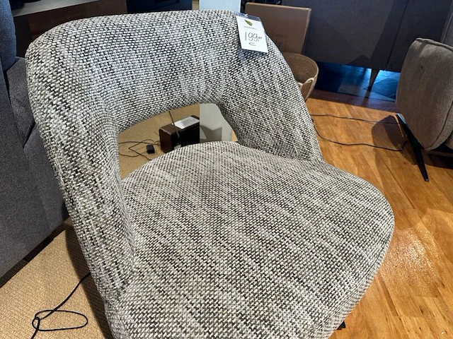 Draaifauteuil, zwarte poot, groengrijs - afbeelding 4 van  5