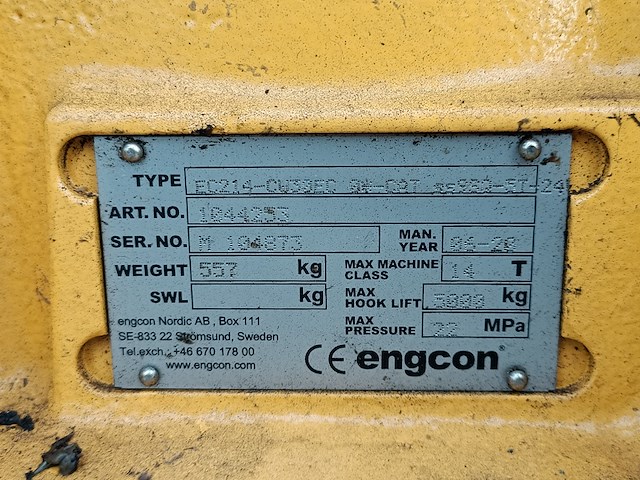 Draaikantelstuk, engcon, ec214-cw30ec, 2000 - afbeelding 3 van  9