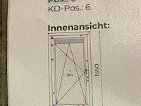 Draaikiepraam satinato, dubbelglas, wit / staalblauw - afbeelding 5 van  8
