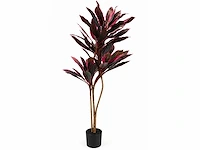 Dracaena green red kunstplant (200cm hoog) (2x)
