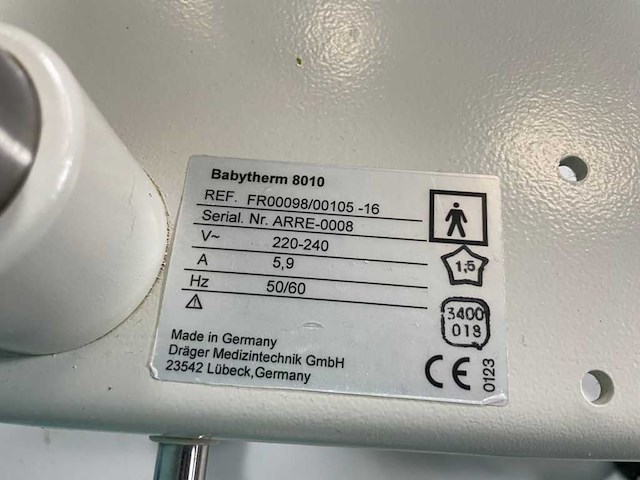 Dräger - babytherm 8010 - warmingssysteem voor baby's - afbeelding 9 van  9