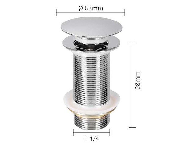 Drain vonato, pop up drain inbouw, chroom - afbeelding 2 van  4